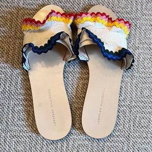Loeffler Randall Birdie ruffle slide size 7.5